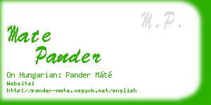 mate pander business card